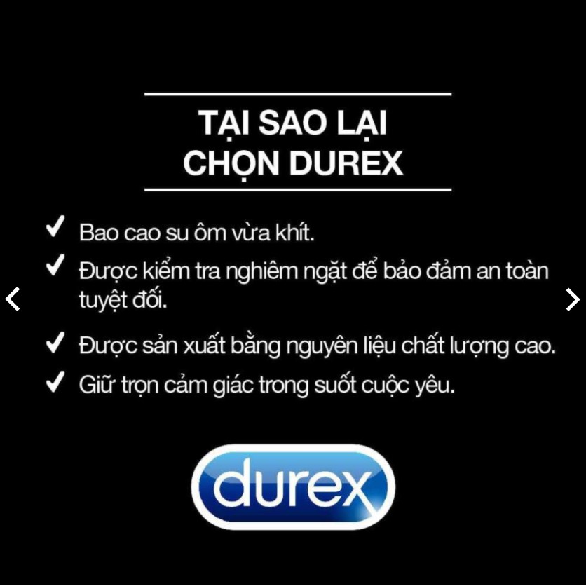 Bao cao su Durex Invisible [MỎNG NHẤT THẾ GIỚI] Hộp 10 chiếc (che tên sản phẩm khi giao tuyệt đối bảo mật)