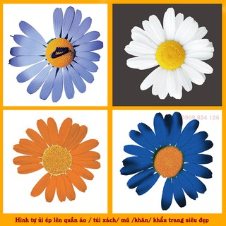 STICKER VẢI - MIẾNG DÁN ỦI - HÌNH ỦI NHIỆT QUẦN ÁO HOA CÚC DỄ THƯƠNG