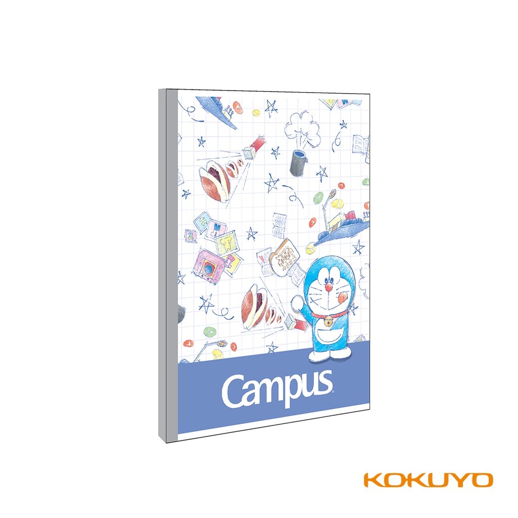 Vở kẻ 4 ly ngang Campus Doraemon Sketch Color A5 200 trang chính hãng