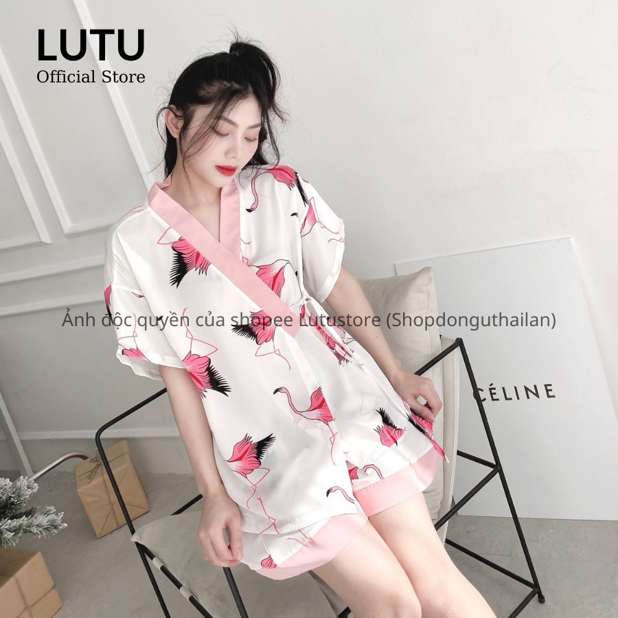 Bộ Pijama Kimono Lụa Cao Cấp Mềm Mịn Nhiều Họa Tiết Dễ Thương | BigBuy360 - bigbuy360.vn