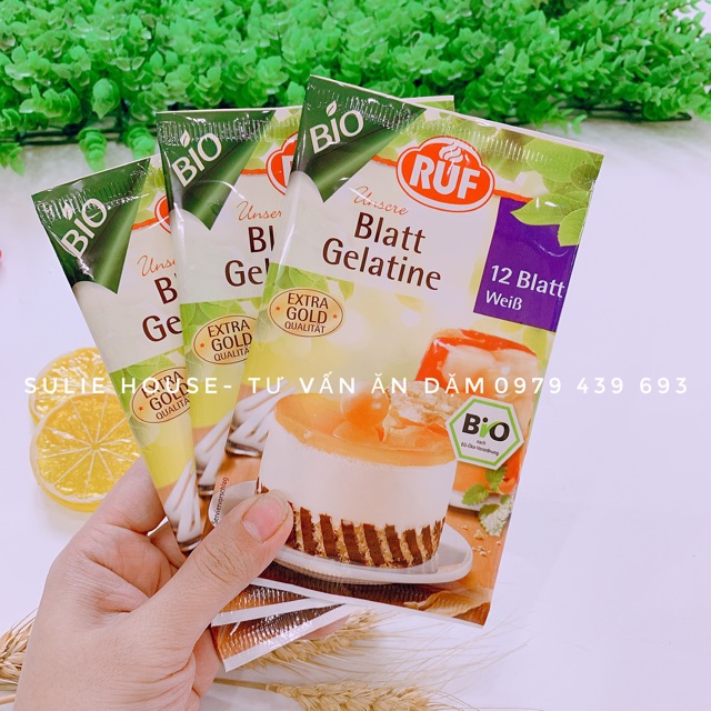 ] Bột gelatine hữu cơ Ruf 9g
