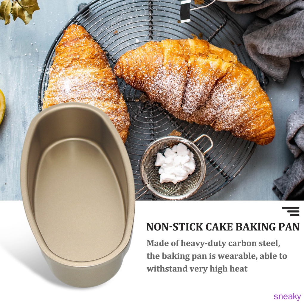 Khuôn làm bánh hình oval bằng thép carbon chống dính tiện dụng cho nhà bếp
