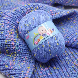 Cuộn Len Đan Sợi Móc Nhiều Màu 50G