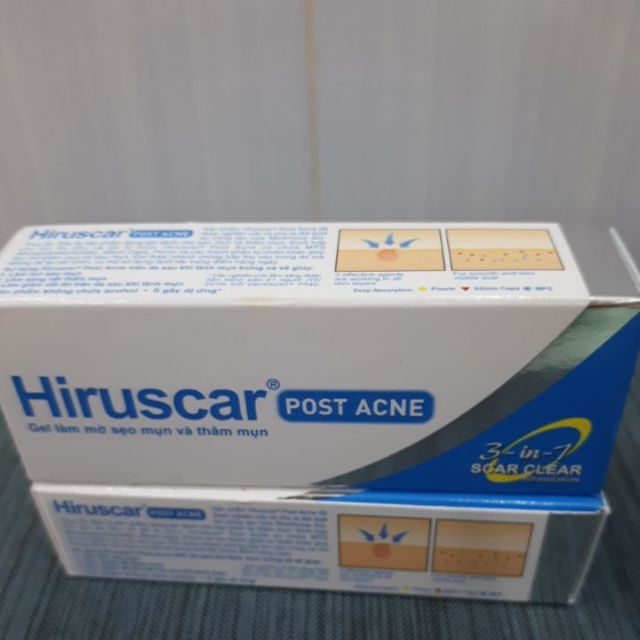 Gel làm mờ sẹo mụn và thâm mụn Hiruscar post acne