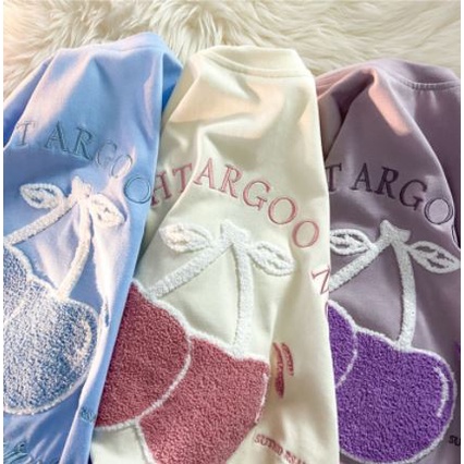 Áo Thun Nữ Cổ Tròn Ngắn Tay In Hình 3 Màu