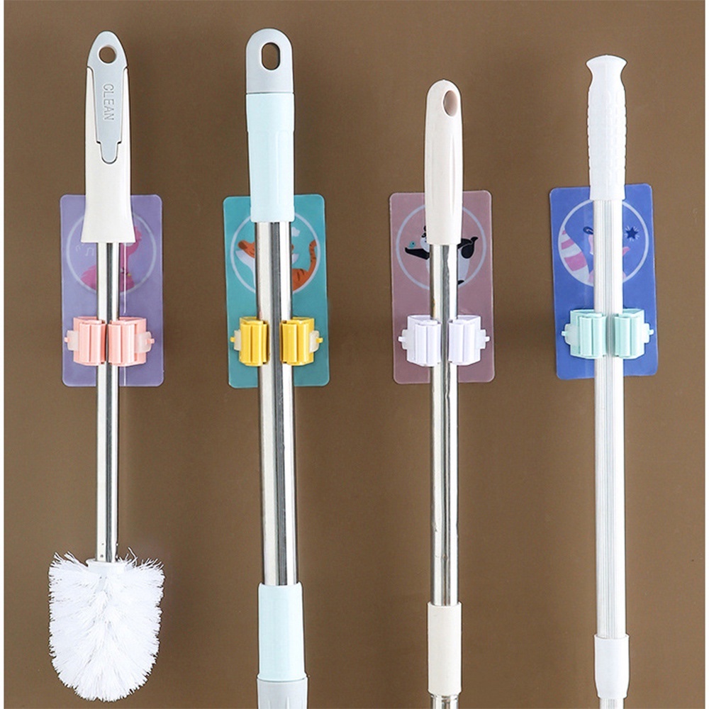 [Tổng Kho Sỉ] Miếng Dính Treo Chổi HOẠT HÌNH DECOR K6 - Móc Treo Kẹp Giữ Chổi Cọ Dán Tường, Treo Cây Lau Nhà