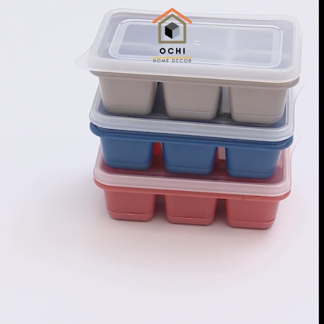 Khay đá, khay silicon làm đá 6 viên