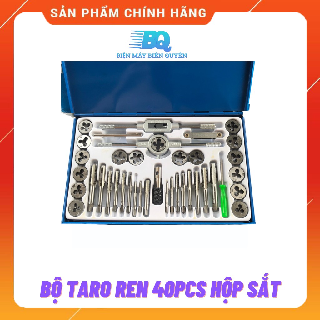 Bộ taro ren Thép hợp kim 40 pcs hộp sắt