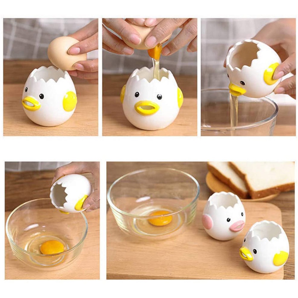 Dụng cụ tách lòng đỏ trứng gà vịt,hình dáng chú vịt đáng yêu,dùng cùng với baby tăng tình cảm mẹ con
