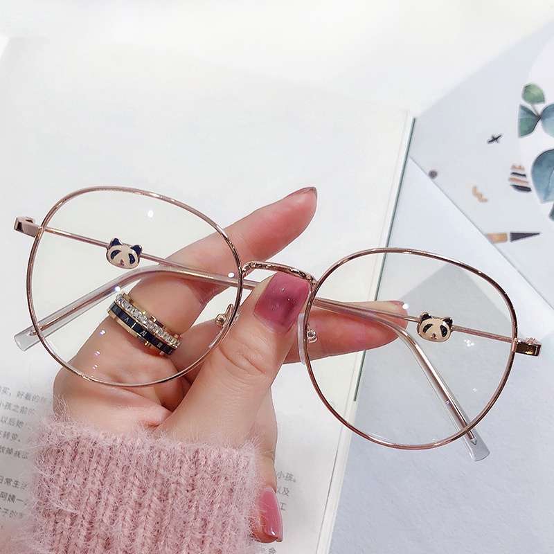 Mắt kính gọng tròn chống tia bức xạ phong cách Retro Hàn Quốc cho nam nữ
