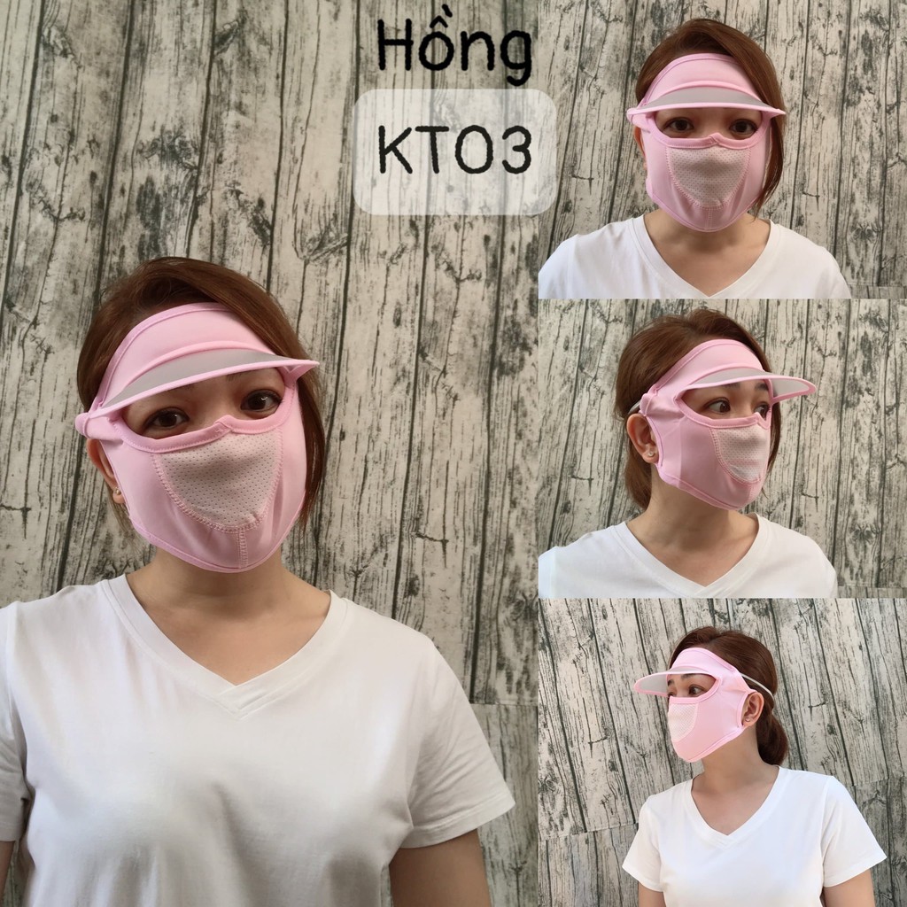 KT03-Hồng,Xanh,Xám,Đen,Cam Khẩu Trang đi nắng | BigBuy360 - bigbuy360.vn