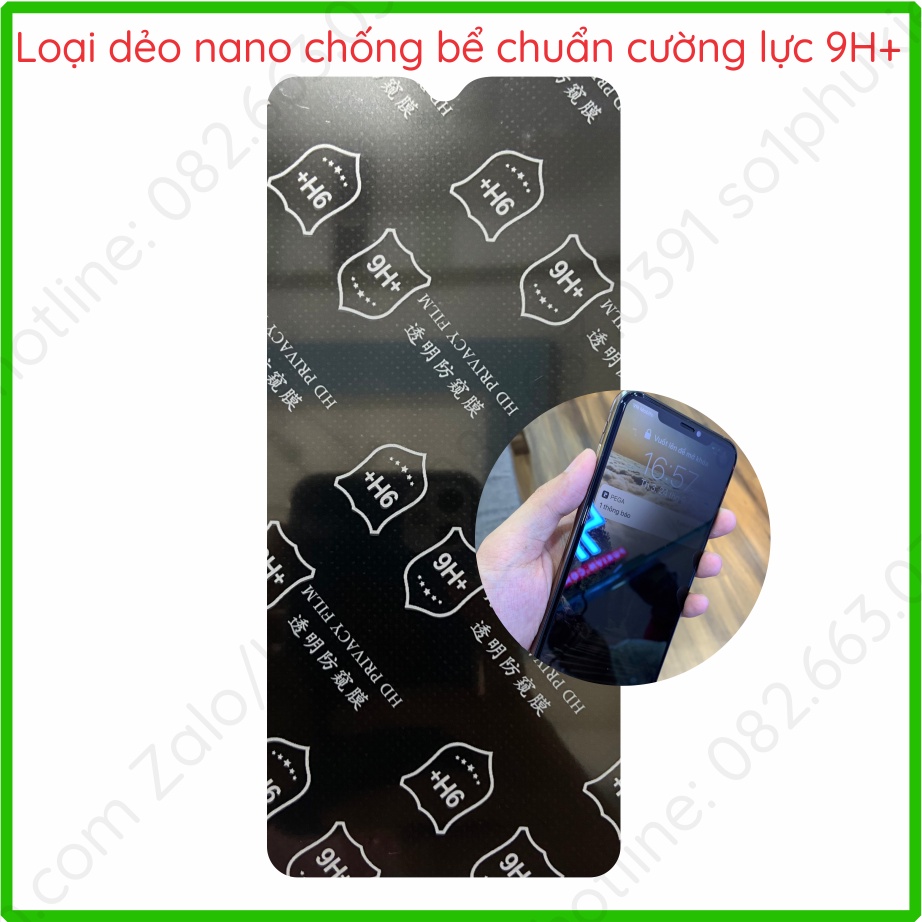 Dán chống nhìn trộm Vivo Y22/ Y22s nano chống trầy và ppf tự phục hồi vết thương