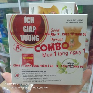 [ MUA 1 TẶNG 1] ÍCH GIÁP VƯƠNG hộp 180 viên (2 lọ x 90 viên)