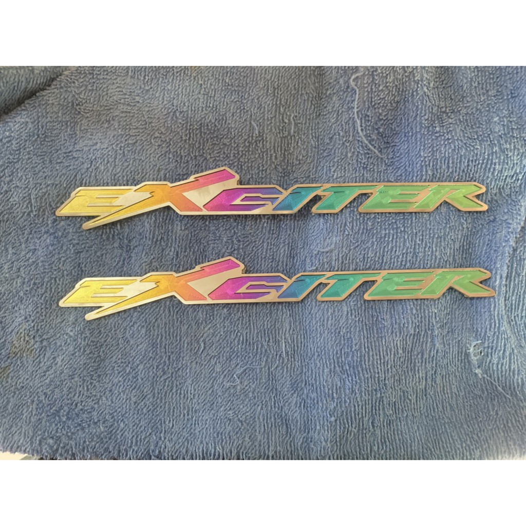 Tem chữ exciter titanium mẫu điện phân