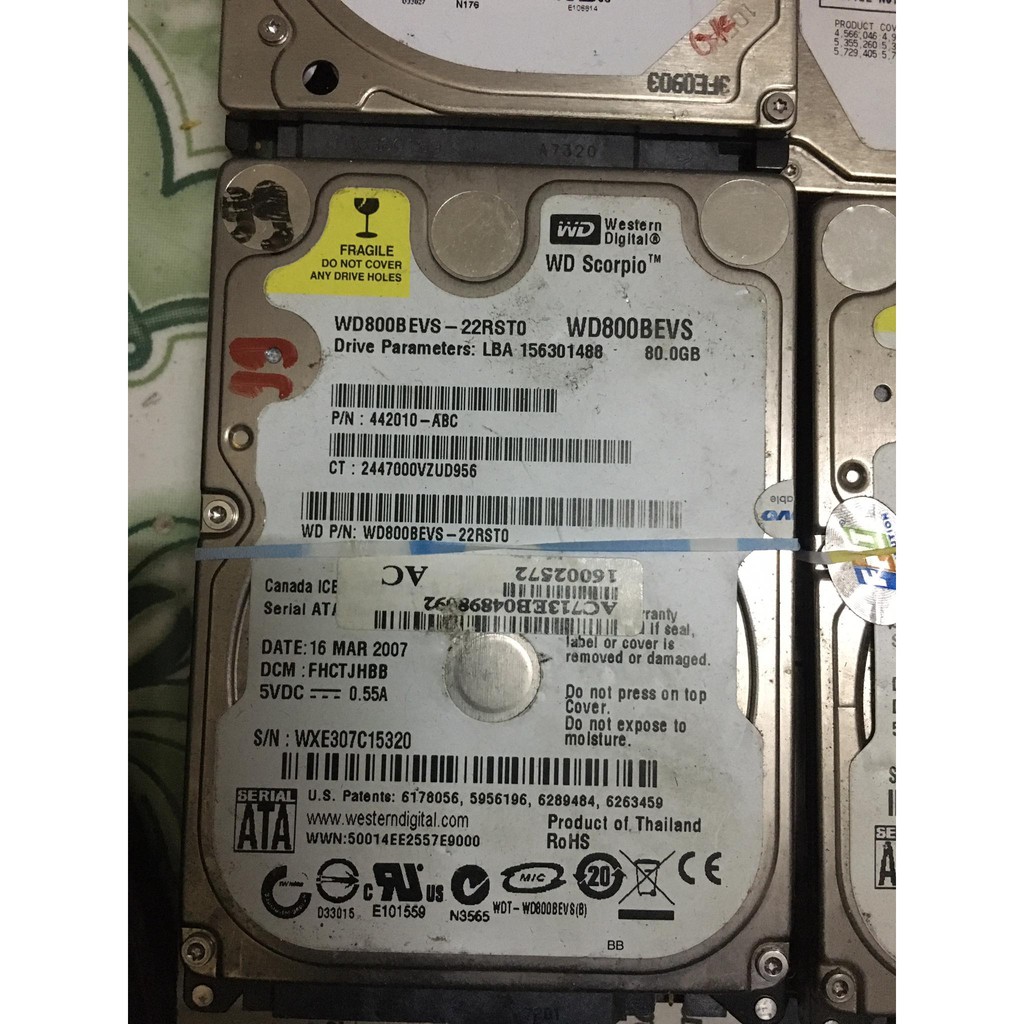 Ổ cứng 80Gb, HDD 80Gb laptop sk 97-99%