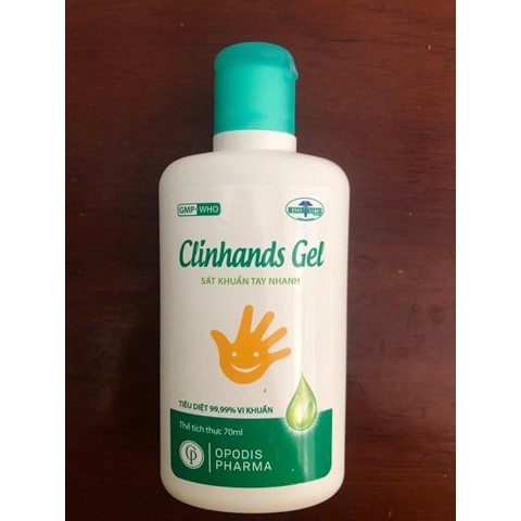 Nước rửa tay Clinhands Gel 70ml - Dung dịch sát khuẩn nhanh bàn tay