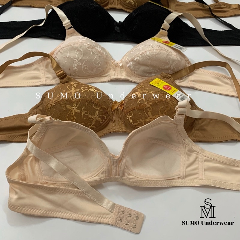 Áo lót ren mềm, mút vải mỏng 0,2cm, không gọng, phom quả vừa cúp B. SUMO Underwear - áo ngực ren mỏng