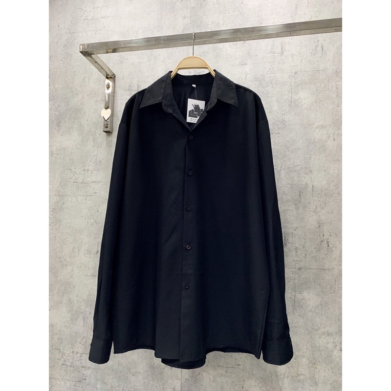 ÁO SƠ MI CHO NAM VÀ NỮ FORM RỘNG UNISEX MÀU TRẮNG VÀ MÀU ĐEN