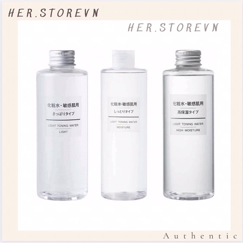 Nước hoa hồng Muji Light Toning Water Nhật Bản 200ml da khô, da dầu