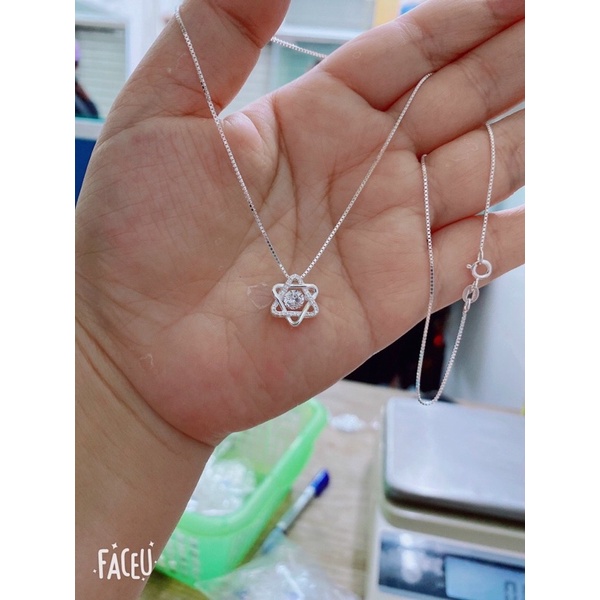 Dây chuyền bạc mặt trăng sao xinh xắn NGỌC MẬU