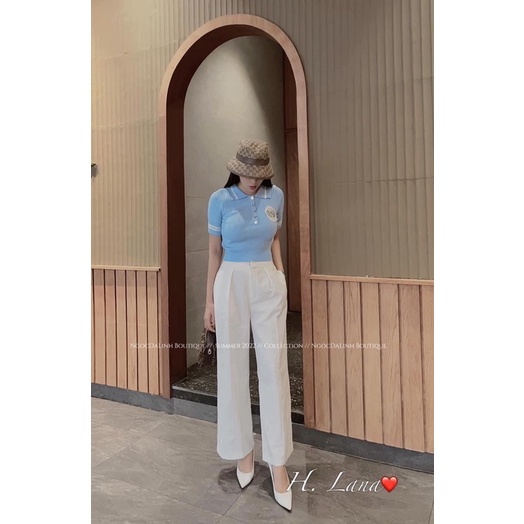 ÁO LEN CỔ BẺ TANG ĐÁ CỘC TAY