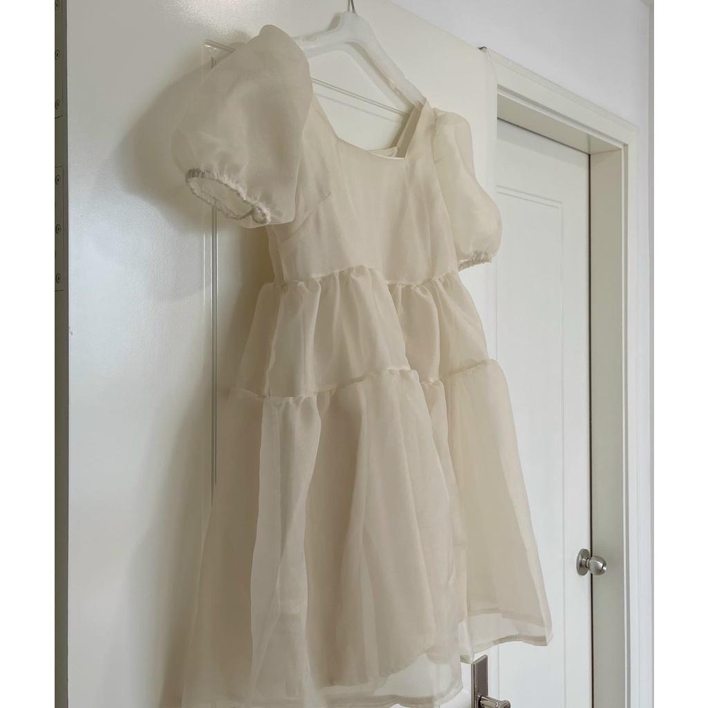 Váy công chúa tay ngắn dáng xòe chất voan tơ phong cách nàng thơ dành cho nữ có ảnh thật | WebRaoVat - webraovat.net.vn