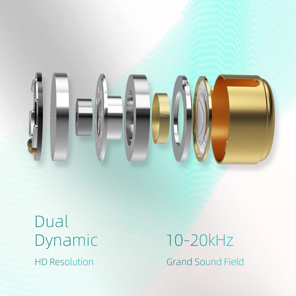 Tai Nghe Có Dây KZ Giảm Tiếng Ồn MP3 HiFi Hình Chữ L Trong Suốt Kết Nối Máy Tính / Điện Thoại Di Động