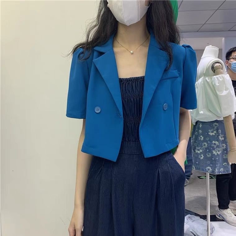 Áo Khoác Blazer Nữ Tay Ngắn Phong Cách Hàn Quốc | BigBuy360 - bigbuy360.vn