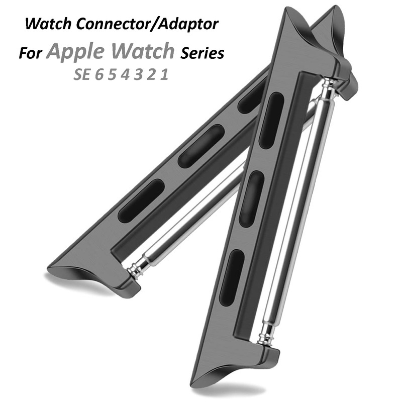 Đầu nối dây đồng hồ Apple Watch Series 7 45mm 40mm 44mm 38mm bằng thép không gỉ