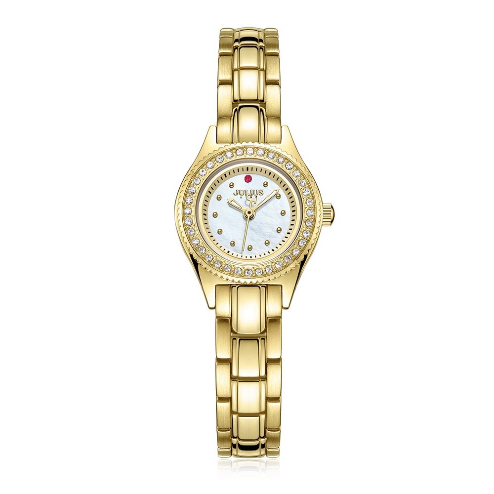 Đồng hồ nữ Julius Star Hàn Quốc JS-055A mặt kính Sapphire dây thép thanh lịch