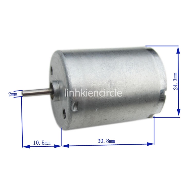 Motor 370 mã RF-370CH-20155 Bàn Chải Kim Loại Quý có thể thay cho máy xăm 6V - 12V Tốc độ 6050 - 12100 RPM - LK0379
