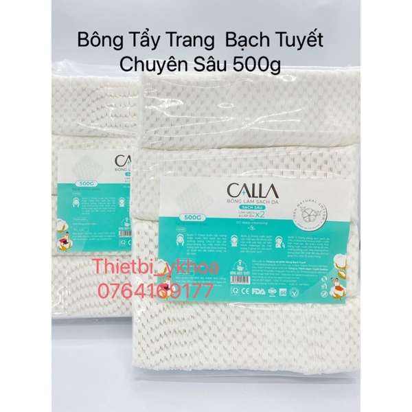 Bông Tẩy Trang Bạch Tuyết Merilynn Hạt Massage gói 500g Chính hãng Bông bạch Tuyết