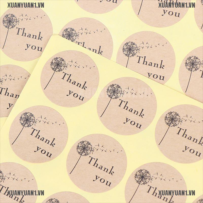 [XUANYUAN1] 120 Miếng Dán Niêm Phong Quà Tặng In Chữ thank you