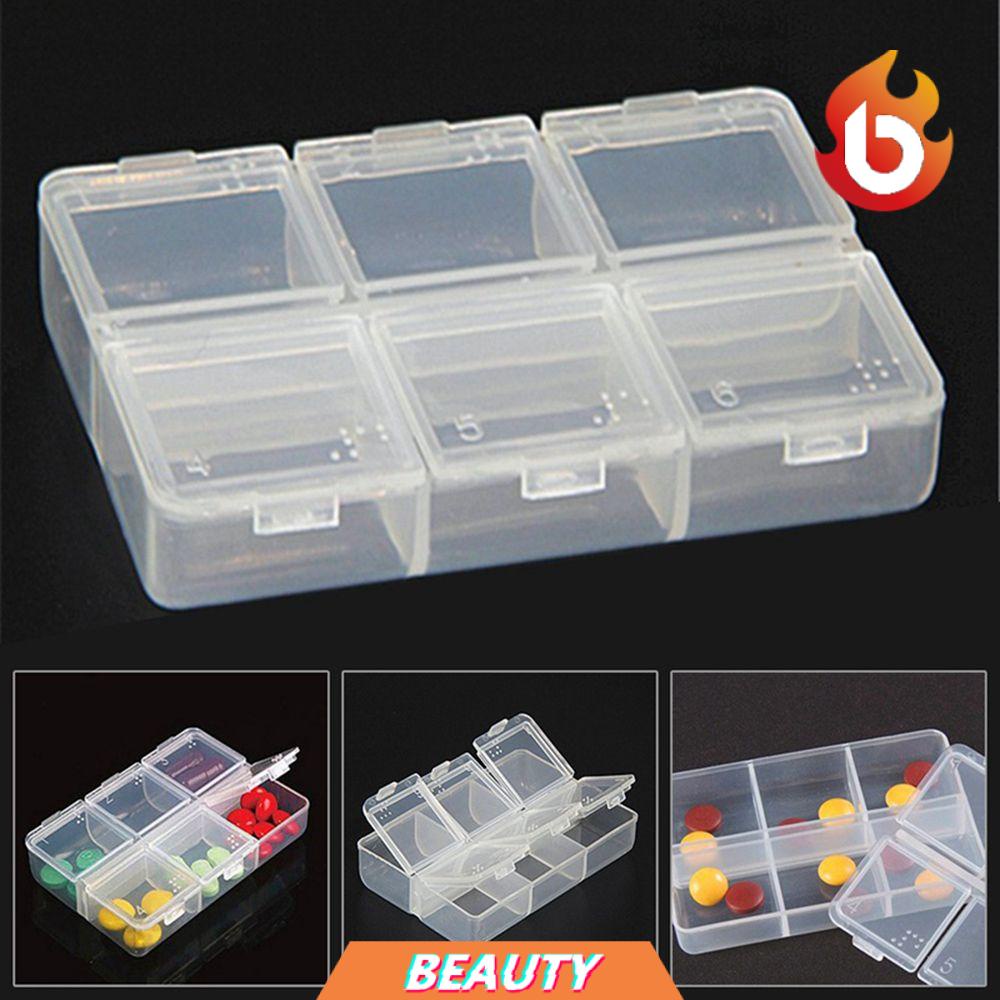 BEAUTY New Pill Boxes Plastic Medicine Holder 6-day Braille Storage Home Case Tablet Container