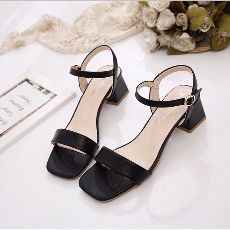 Giày cao gót 5cm chất da mềm dây quai hậu sản phẩm sản xuất 2022