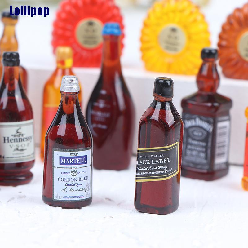 10 Chai nước thu nhỏ tỷ lệ 1/12 trang trí nhà búp bê