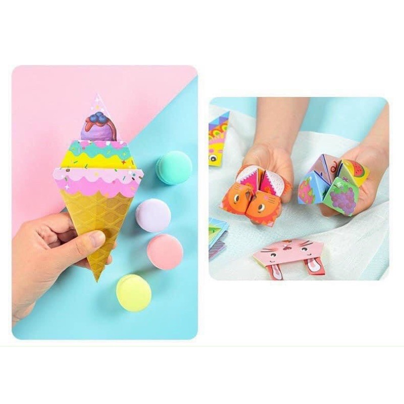 BỘ GẤP GIẤY FUN ORIGAMI 144 tờ MỚI 2021 ( bao bì mới ảnh 7 8 )