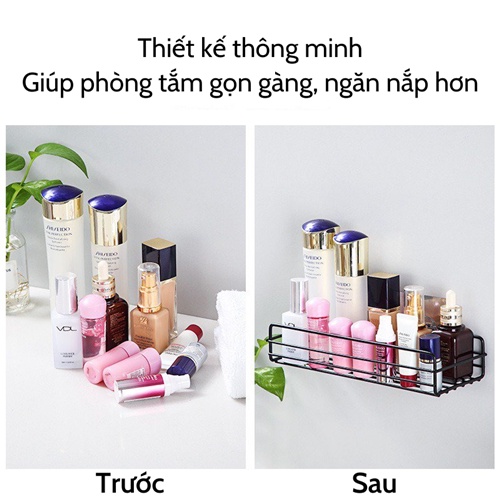 [SIÊU BỀN] Giá để đồ nhà tắm  Kệ dán tường đựng đồ phòng tắm nhà bếp đa năng cao cấp siêu chắc gọn gàng tiện lợi