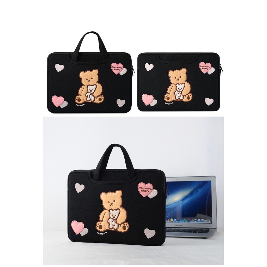 Bentoy túi đựng máy tính xách tay hình gấu thời trang Hàn Quốc cho 15 15.6