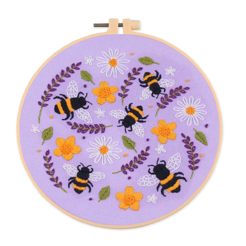 Beginners bee embroidery DIY material package Suzhou embroidery Teaching