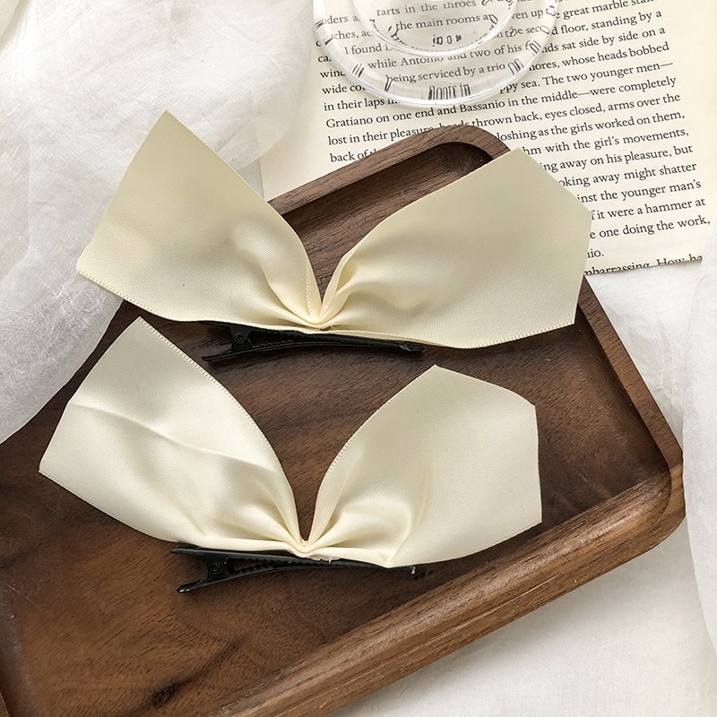 Kẹp tóc nơ satin dễ thương thời trang cho nữ