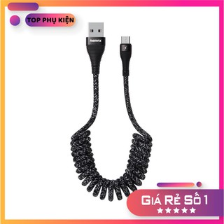 Cáp sạc lò xo xoắn Remax RC-139i dành cho Iphone/ Ipad -Hàng phân phối chính hãng Giá rẻ nhất shopee