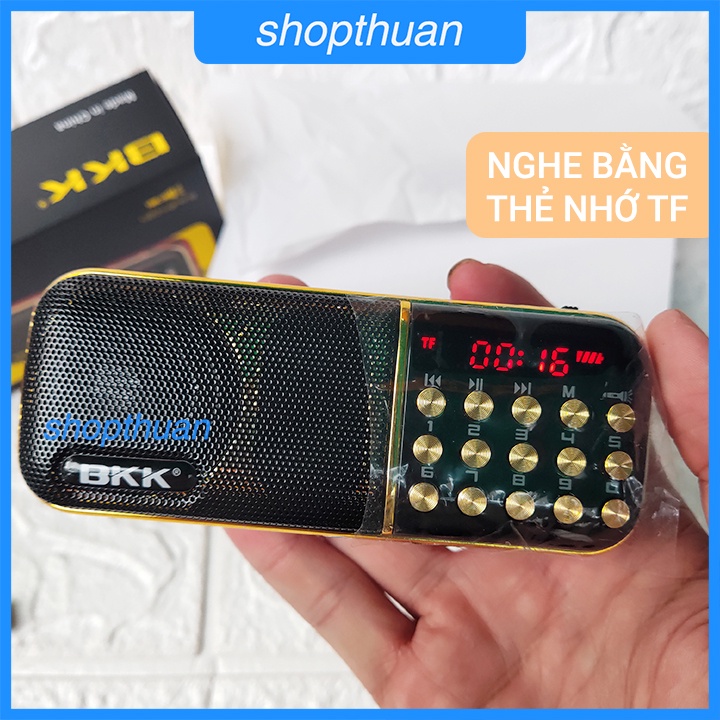 [Mã ELHACE giảm 4% đơn 300K] Loa BKK K51 - 2 Pin Có Đèn Pin, Nghe Thẻ Nhớ, USB, Nghe FM Radio