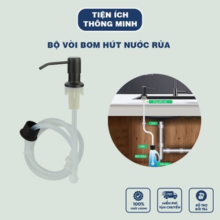 Bộ vòi bơm hút nước rửa chén gắn bồn rửa tự bơm hút dầu rửa bát với ống dẫn silicon dài 1,0m giúp gian bếp sang trọng