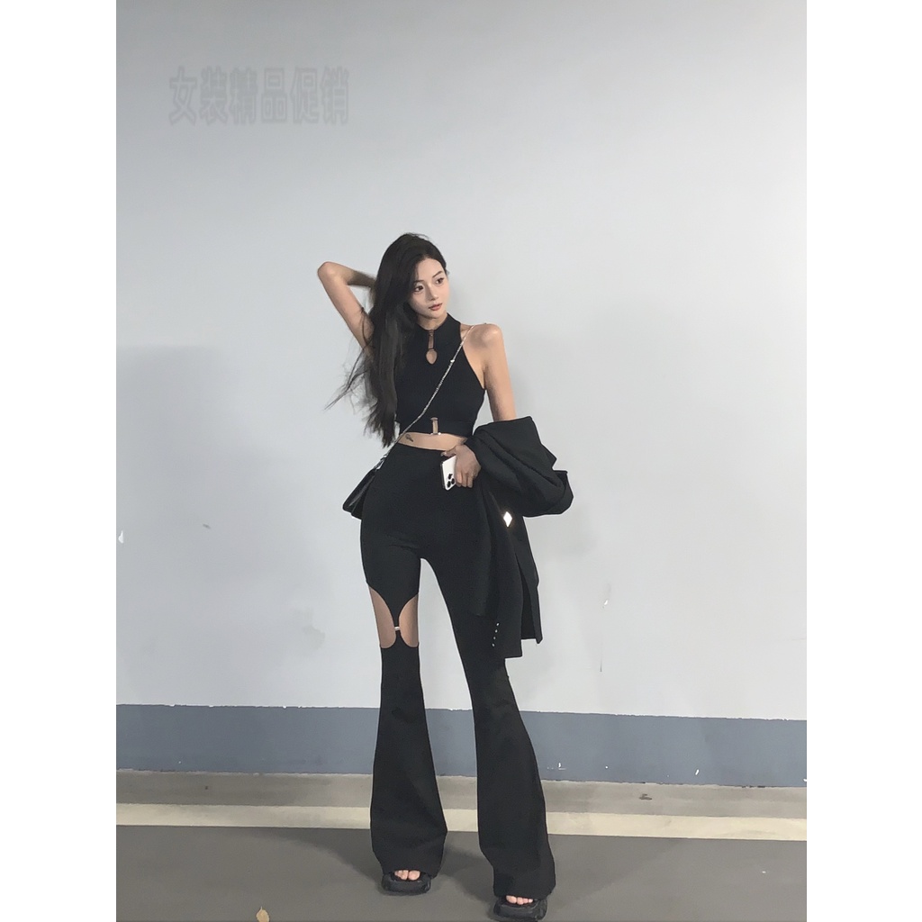 Cocory vn Áo Lửng Đan Len Gợi Cảm Dễ Phối Đồ Cho Nữ