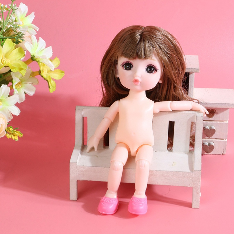 Bộ Tóc Giả 13 Khớp Nối Có Thể Di Chuyển 17cm Dành Cho Búp Bê Nữ