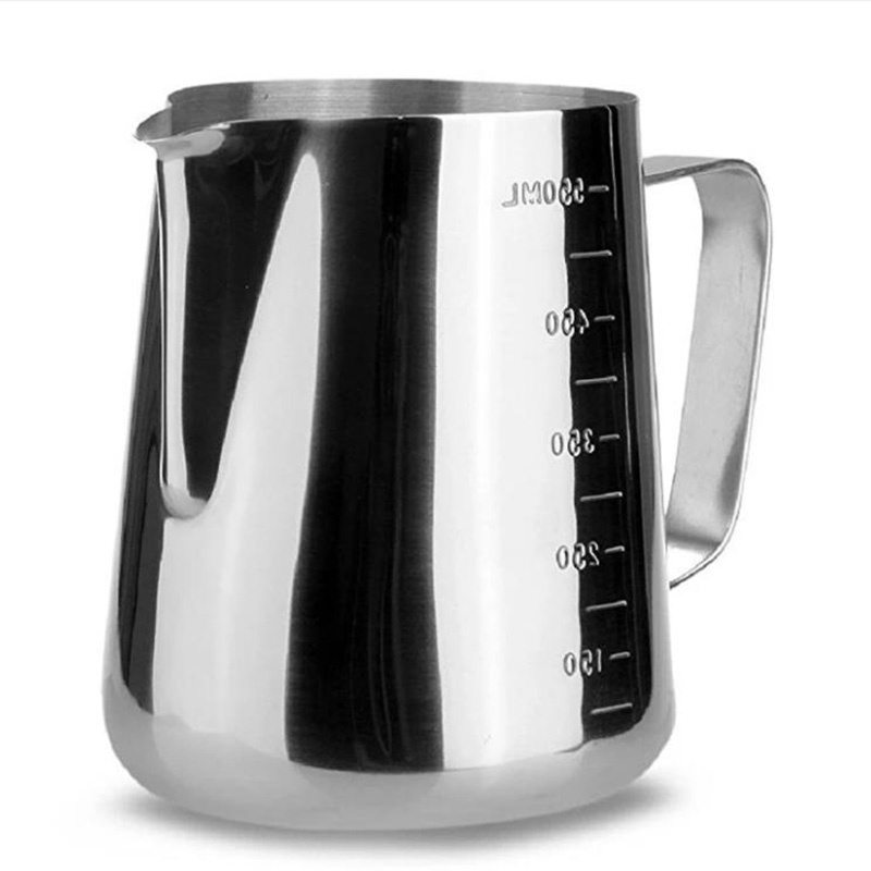 Ca Tạo Bọt Cafe - Ca Đánh Sữa Bằng Inox 100% Dung Tích 350/600ml ( Có Chia Vạch )