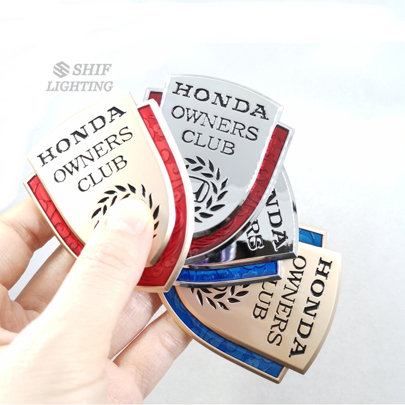 Logo Kim Loại Trang Trí Xe Hơi Honda Owners