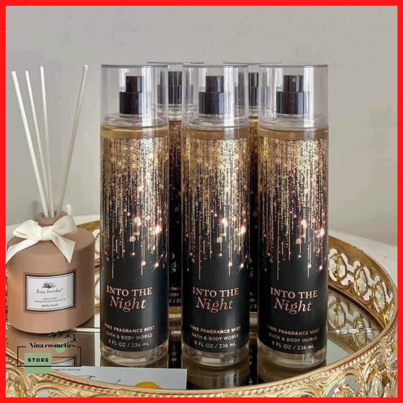 Xịt Thơm Body Mist Bath & Body Works Into The Night Hương Gỗ Dịu Nhẹ