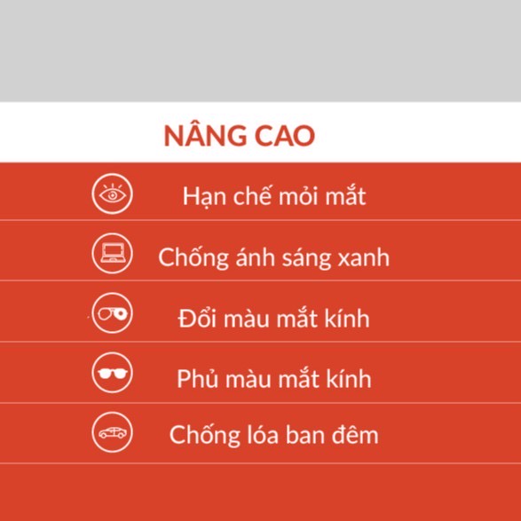Mắt Kính Tròng Kính Cận Loạn CHEMI CRYSTAL U2 Hàn Quốc Siêu Mỏng Chống UV400 - Bảo Hành 6 Tháng